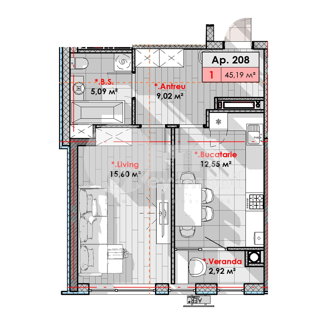 Apartament, Telecentru, ȘOS. HÎNCEȘTI