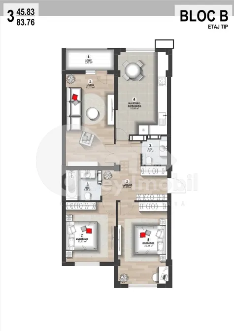 Apartament, Durlești