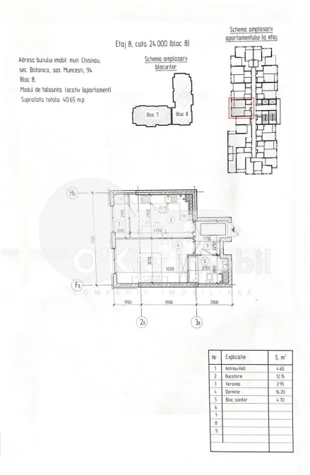 Apartament, Botanica, DIMINEȚII